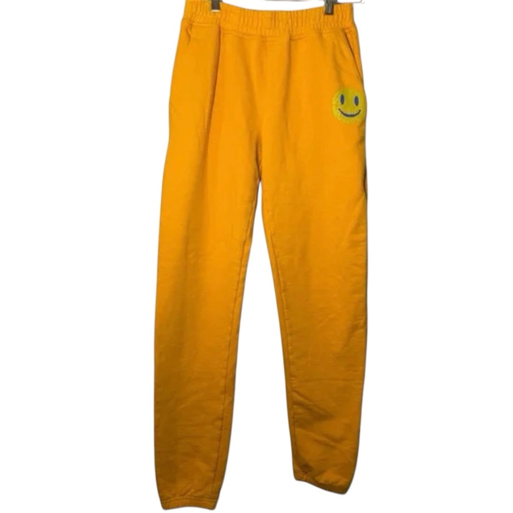 NEW NWT Outdoor Voices happy face marigold joggers size XS